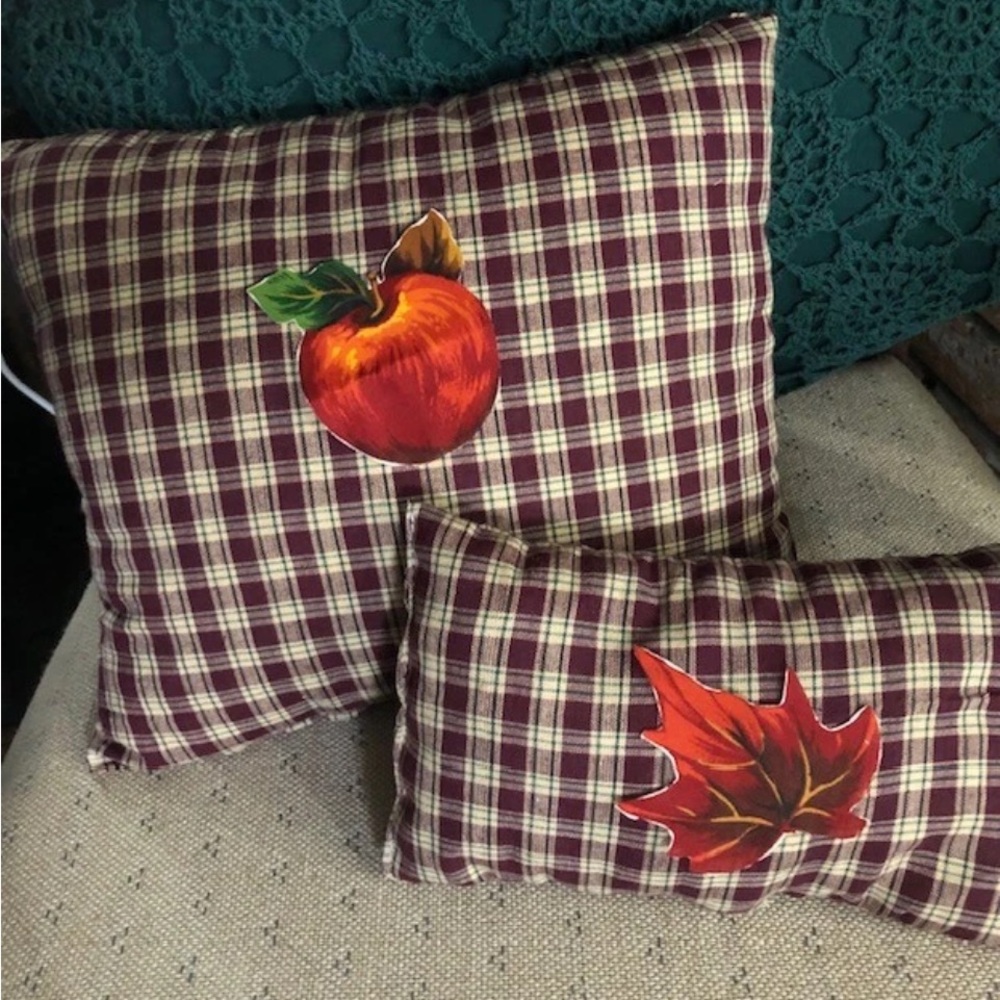 Handcrafted Primitive Fall Decorative Pillow Set